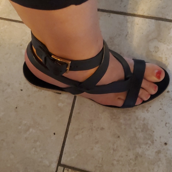 Tory Burch size 9 ankle wrap sandels - Picture 7 of 8